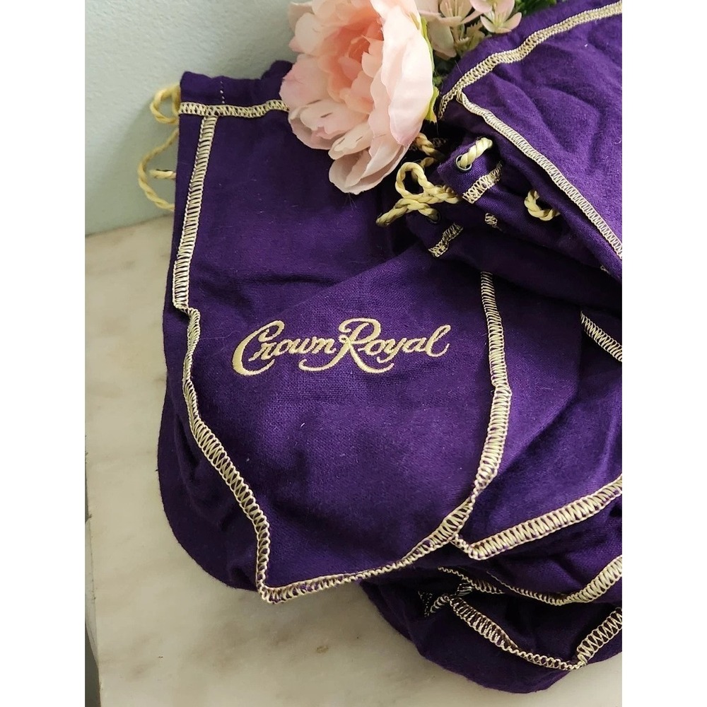 Crown Royal‎ Drawstring Bags 9" Lot Of 10 Purple Collector Sack